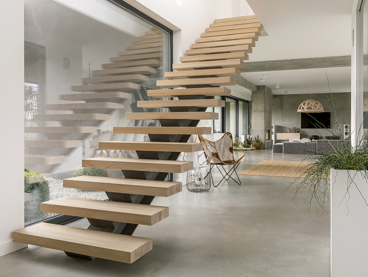 construction elements - stairs wooden stairs